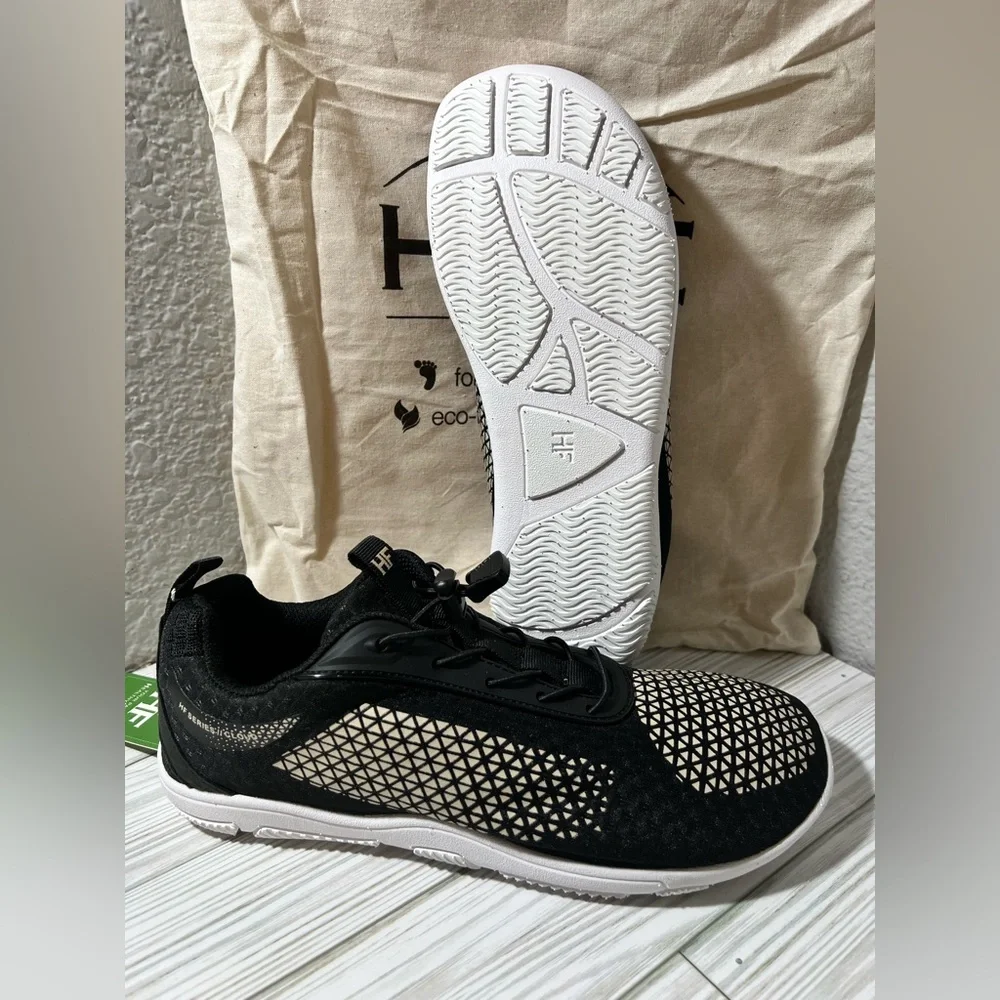 Hike Footwear Cloud Ergonomic Support Barefoot sneaker shoe black men size 7-7.5